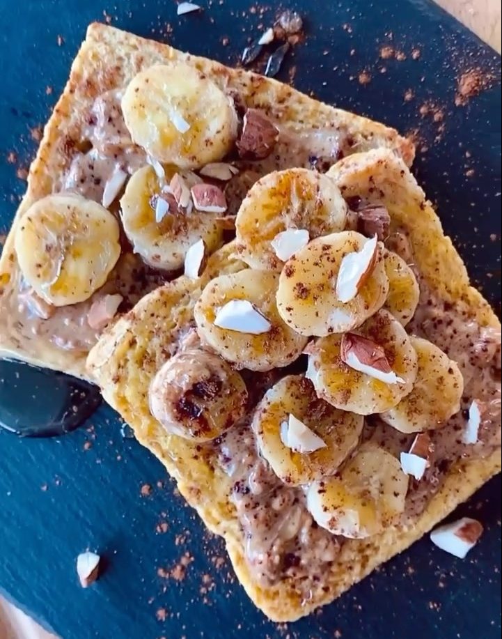 French toast au peanut butter