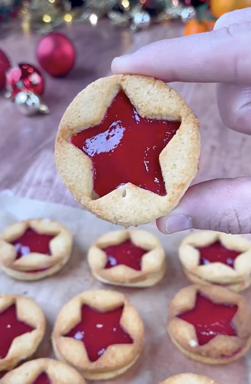 Sablé de noël à la framboise