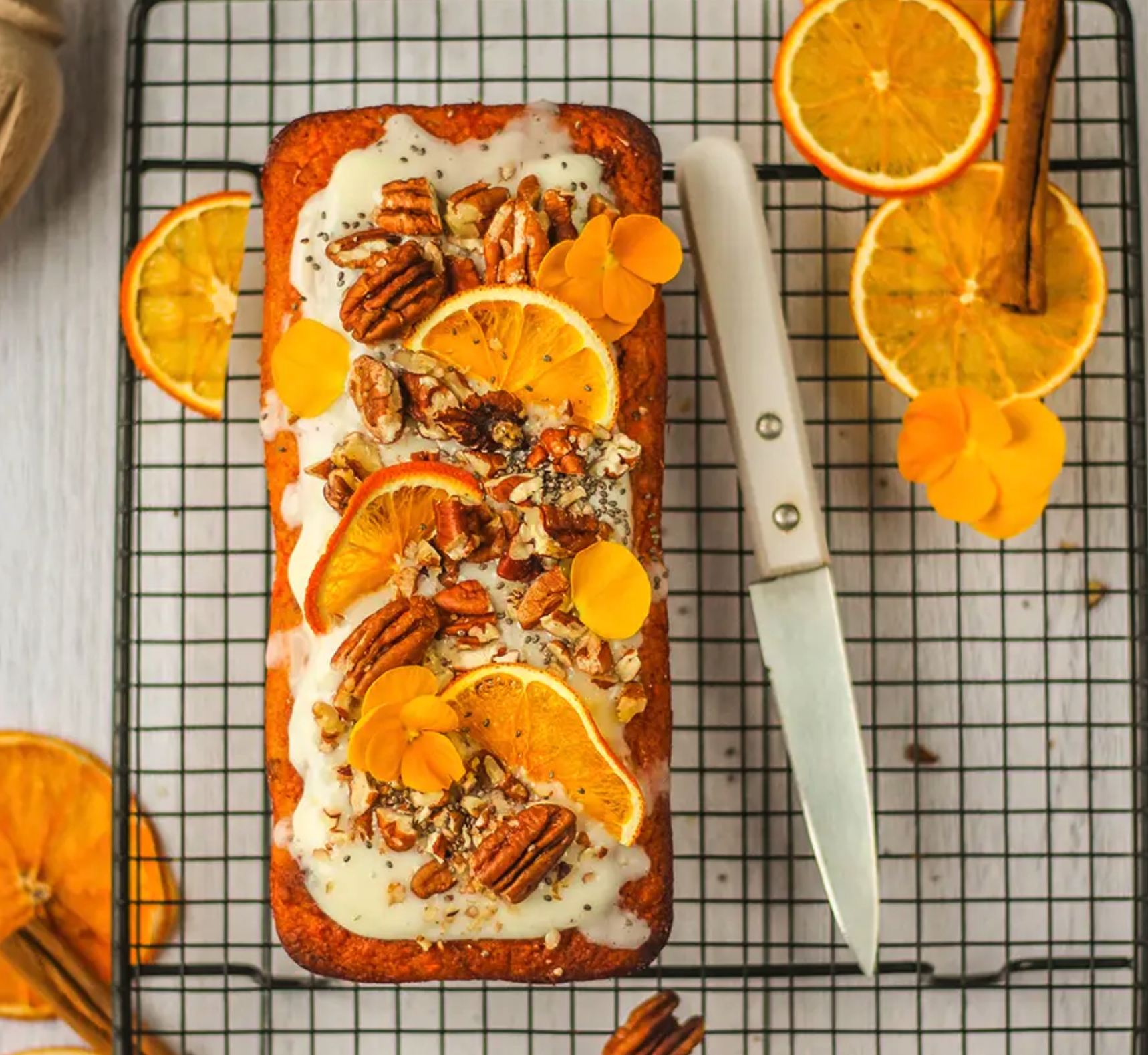 Carrot cake à l’orange et à la cannelle