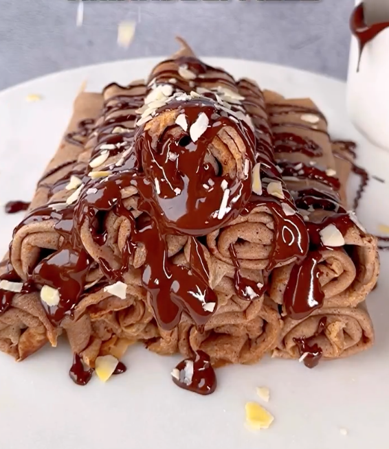 Crêpes healthy à la châtaigne et au chocolat