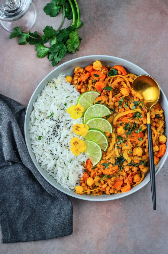 Curry de lentilles au lait de coco