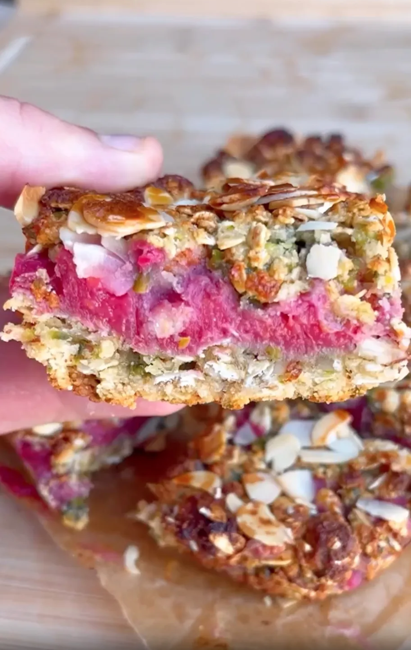 Crumble aux framboises healthy