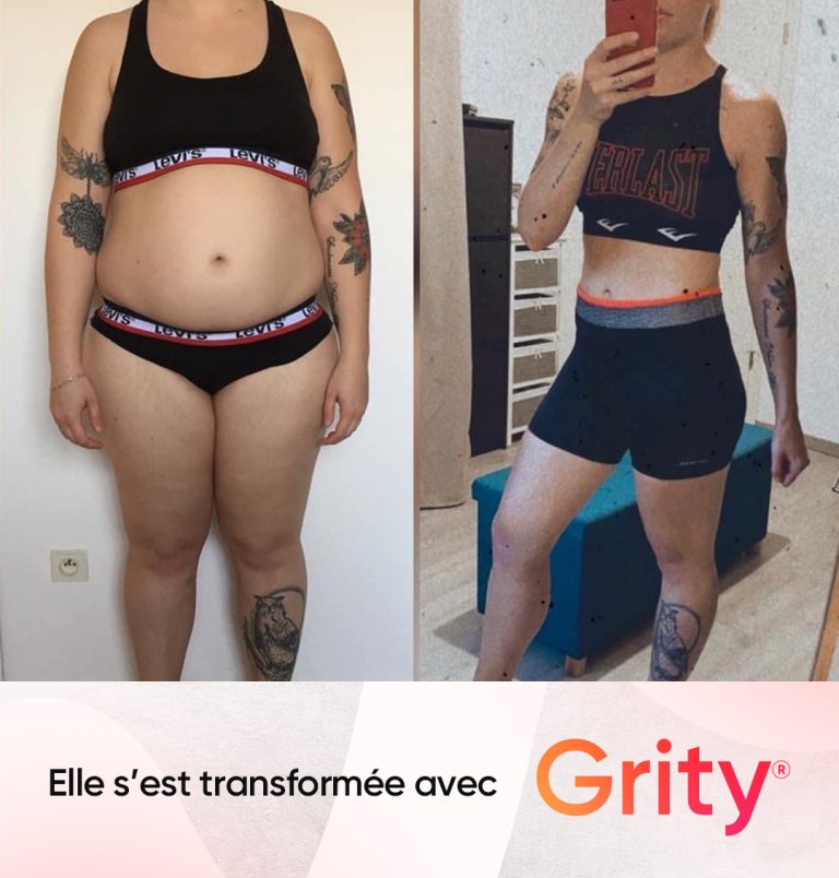 Transformation physique - Application Sport & Nutrition- Grity