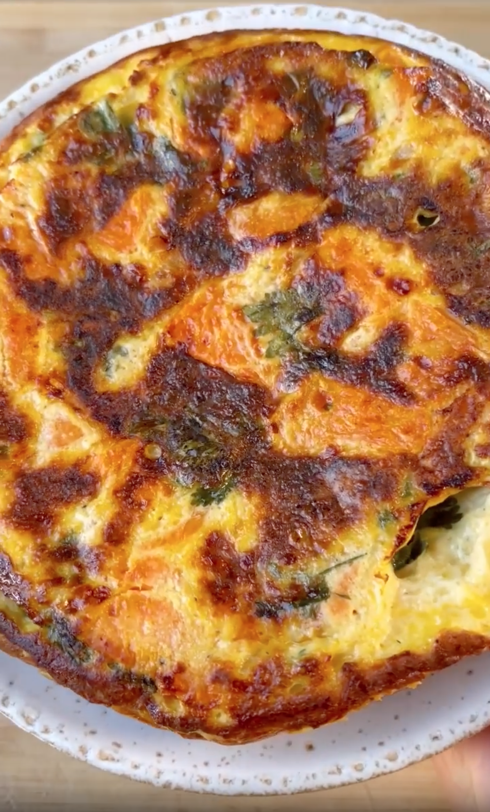 Tortilla façon patate douce et œufs