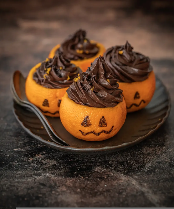Mousse au chocolat et mandarine – recette spéciale Halloween
