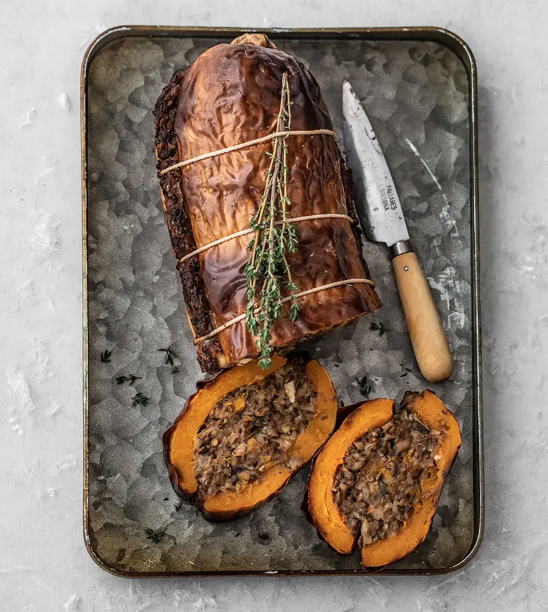 Butternut farcie végétarienne