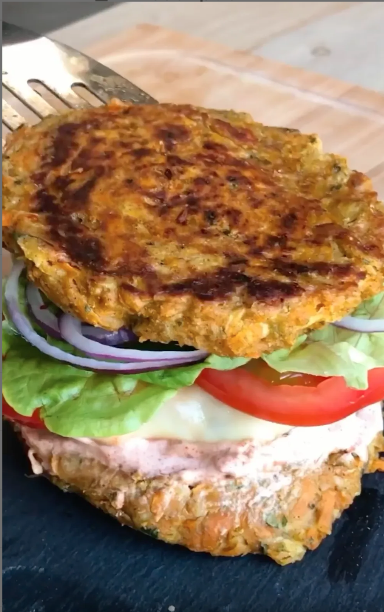 Burger Rösti de patate douce